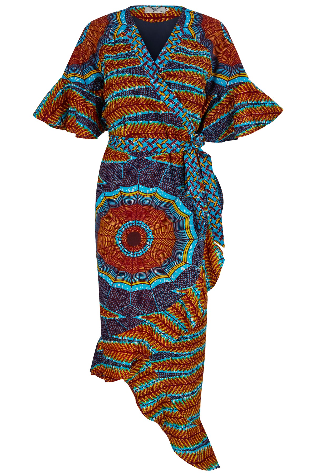 Ameila Midaxi Wrap front dress - OHEMA OHENE AFRICAN INSPIRED FASHION