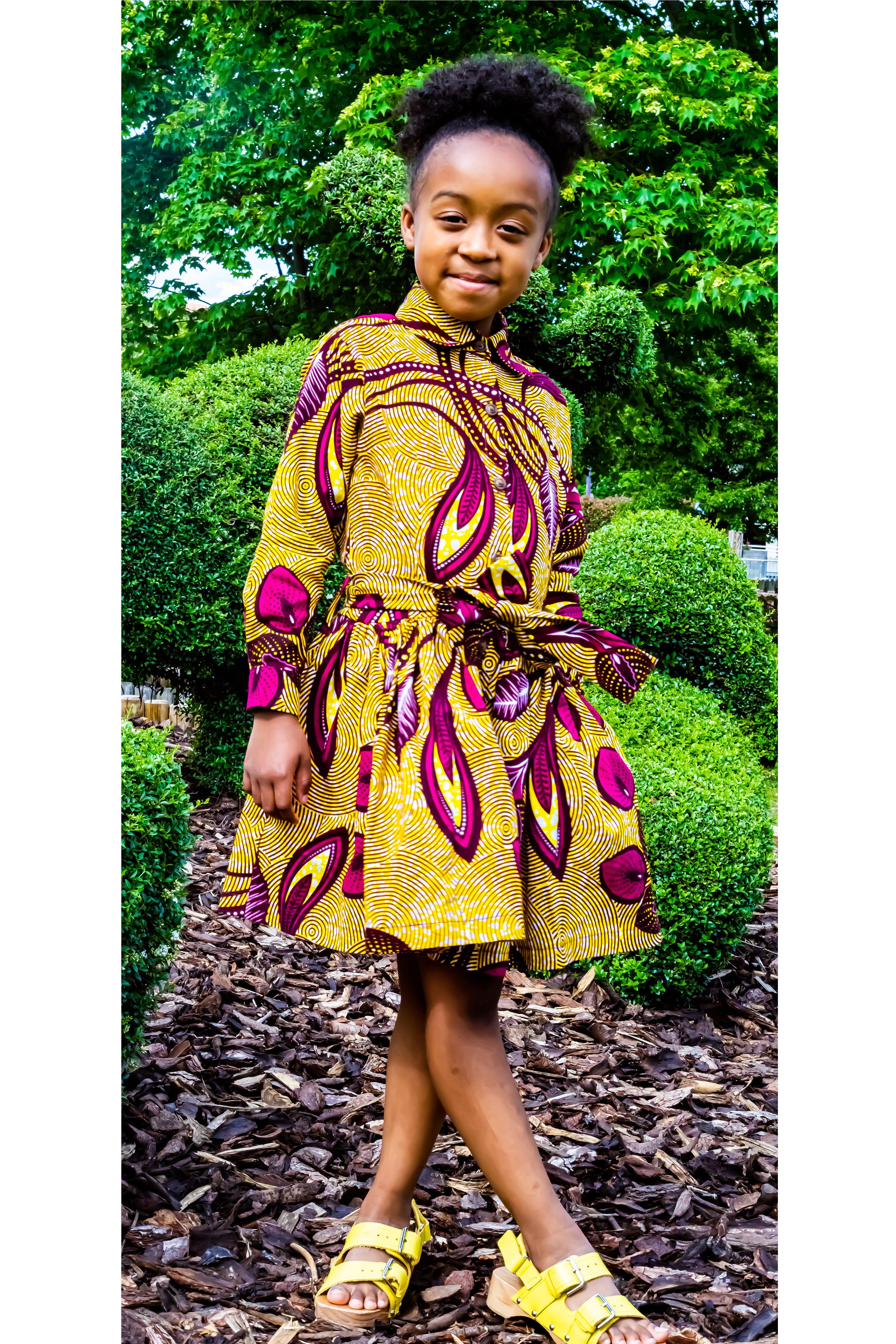 African print hot sale girl dresses